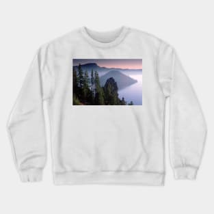 Wizard Island In The Center Of Crater Lake Crater Lake National Park Crewneck Sweatshirt